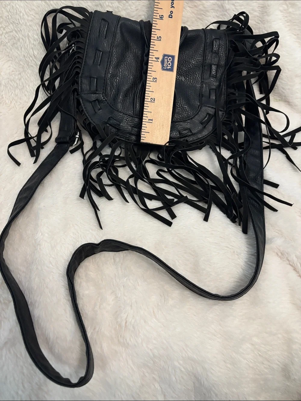 Black Fringe Crossbody Bag